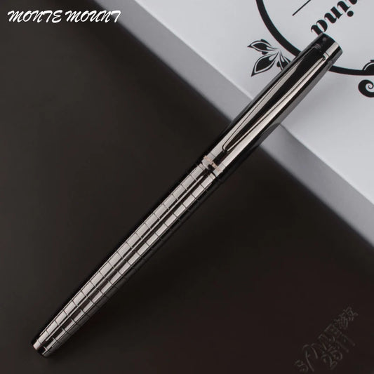 High Quality 856 Deluxe Pure Gray Line Color Business Office0.5Mm Nib Rollerball Pen New