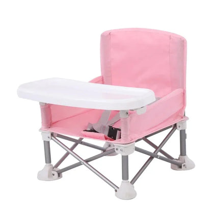 Aluminium Alloy Foldable Portable Compact Baby Chair with Safe Belt for Indoor Outdoor Use Easy Travel for Camping, Beaches